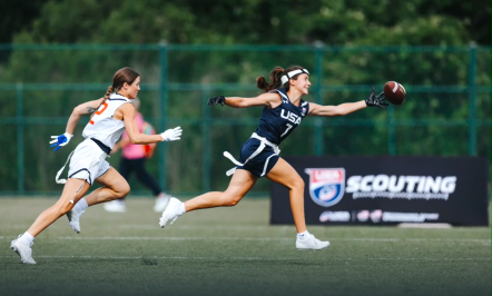 Maci Joncich represents on the U.S. Women's Flag Football Team