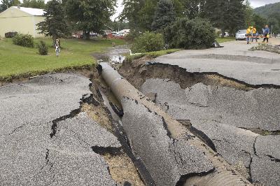 Flood Road Damage - Photo by Patsy Lynch