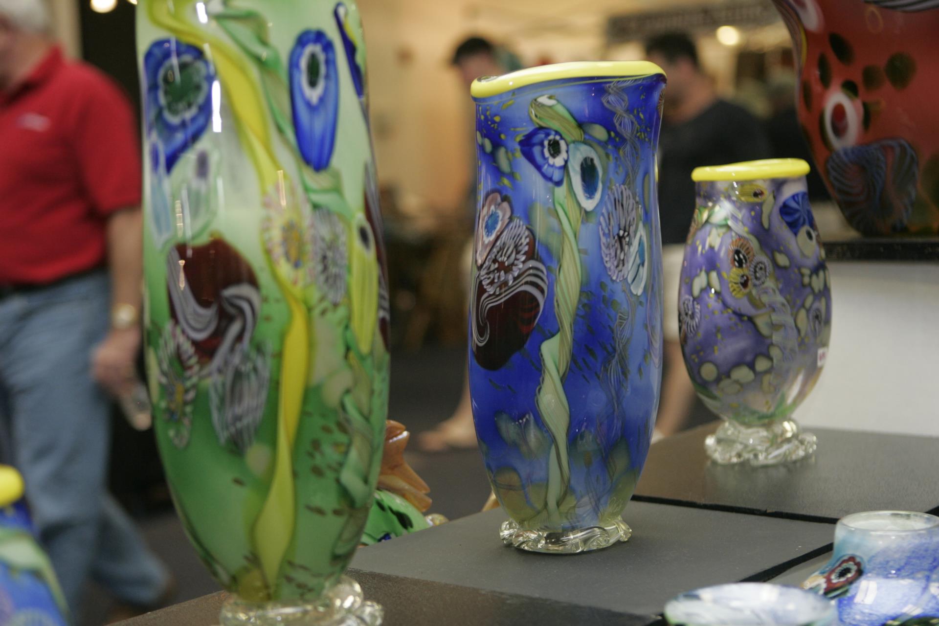 blown glass at Art Festival