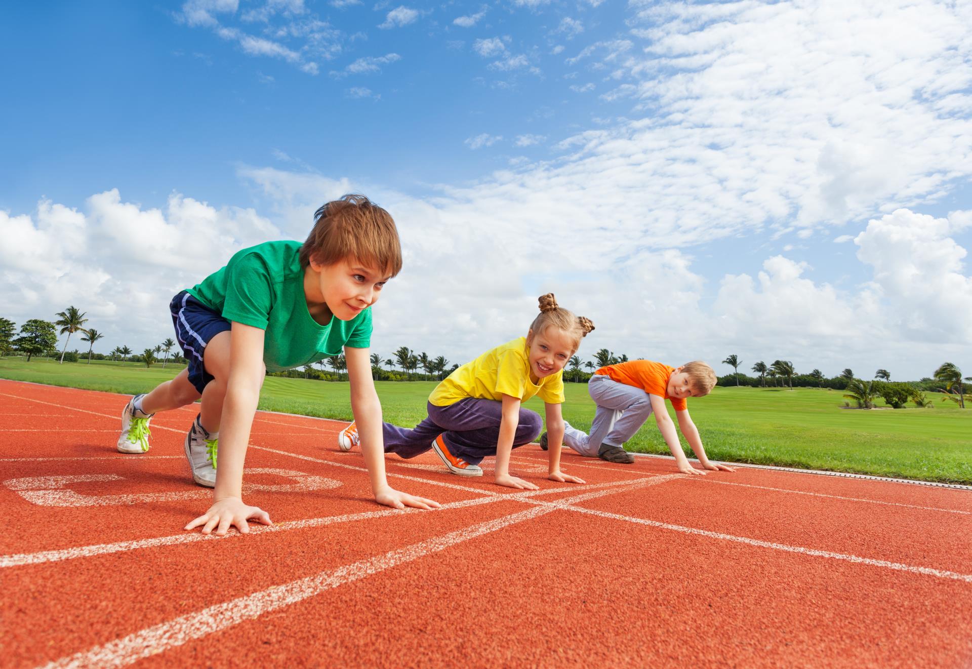 kids lined up to run